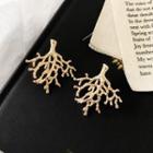 Alloy Branches Earring 01 - 925 Silver Earring - Gold - One Size