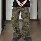 Camo Print Cargo Loose-fit Pants