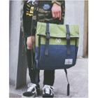 Color Block Square Oxford Backpack