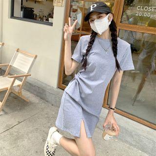 Short-sleeve Split T-shirt Dress