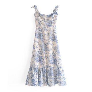 Floral Print Mini Pencil Skirt / Spaghetti Strap A-line Dress (various Designs)