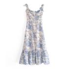 Floral Print Mini Pencil Skirt / Spaghetti Strap A-line Dress (various Designs)