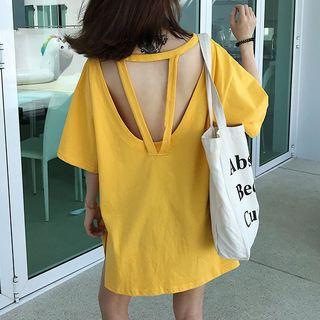 Back Cut Out Short-sleeve T-shirt