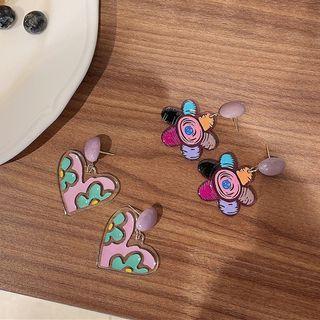 Flower / Heart Acrylic Dangle Earring