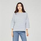 Wide-sleeve Striped Top