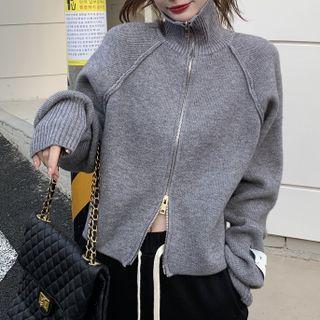 Zip Cardigan Gray - One Size