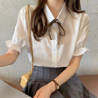 Bell Short-sleeve Chiffon Shirt