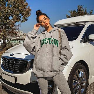 Boston Kangaroo-pocket Fleece-lined Hoodie