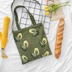 Avocado Print Canvas Tote Bag Green - One Size