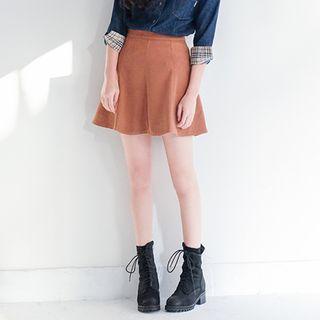 A-line Faux-suede Skirt