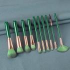 Set Of 10: Makeup Brush Green Gold - One Size