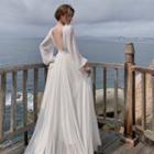 Long Sleeve Open-back Maxi Dress