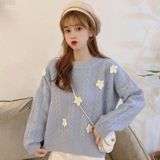 Floral-accent Sweater