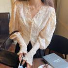 Lace Blouse Beige Almond - One Size
