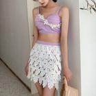Swim Flower Swim Top + Lace Skirt