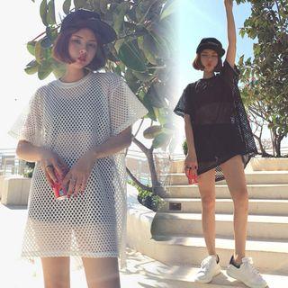 Short-sleeve Mesh Tunic