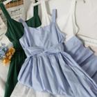 Sleeveless Knotted-waist Midi Dress