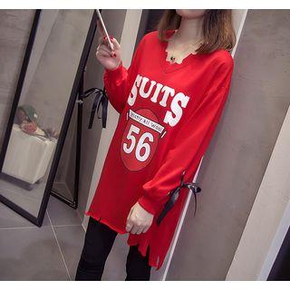 Long-sleeve Number 56 Long T-shirt
