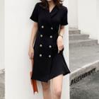 Double-breasted Short-sleeve Shirtdress