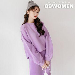 Plus Size Fleece-lined Sweatshirt