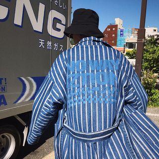 Denim Striped Coat