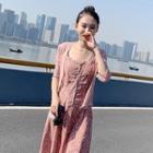 Elbow-sleeve Lettuce Edge Cardigan