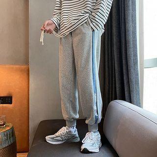 High-waist Stripe Letter Print Sweatpants