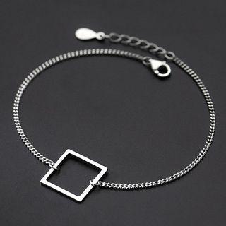 Square Sterling Silver Bracelet S925 Silver Bracelet - Silver - One Size