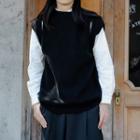 Two Way Knit Vest Black - One Size
