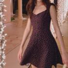 Strappy Dotted Mini A-line Sundress