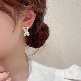 Bear Rhinestone Alloy Earring 1 Pair - Gold - One Size