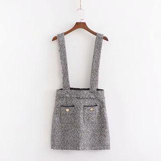Suspender Mini A-line Skirt As Shown In Figure - One Size
