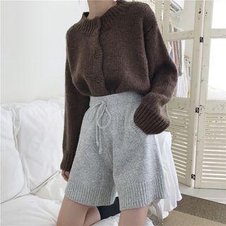 Drawstring-waist Knit Short Pants