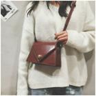 Faux-leather Buttoned Cross Bag