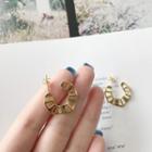 925 Sterling Silver Open Hoop Earring 1 Pair - E056 - As Shown In Figure - One Size