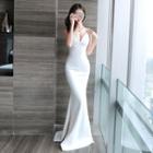 Strappy Mermaid Evening Gown