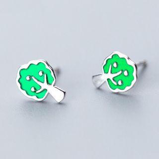 925 Sterling Silver Tree Earring