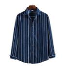 Long-sleeve Stripe Slim Fit Shirt