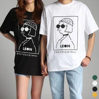 Couple Leon Print T-shirt