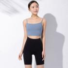 Set: Spaghetti Strap Sports Top + Yoga Shorts