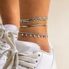 Set: Star Alloy Fringed Anklet + Alloy Anklet (various Designs)