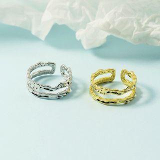 Irregular Layered Alloy Open Ring