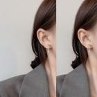Ribbon 925 Sterling Silver Drop Earring 1 Pair - E2425 - Gold - One Size