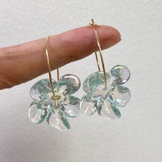 Flower Acrylic Alloy Dangle Earring