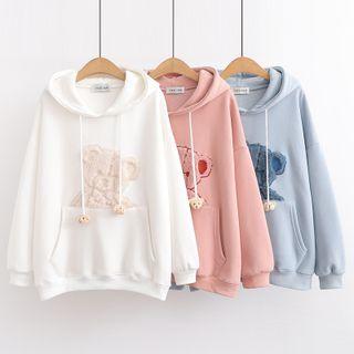 Fluffy Bear Patch Hoodie