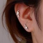 Star Sterling Silver Ear Cuff 1 Pair - Silver - One Size