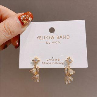 Bear Rhinestone Dangle Earring