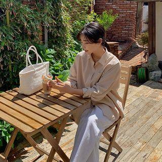 Patch-pocket Oversize Shirt