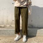 Drawcord Wide Cargo Pants