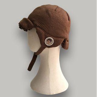 Fluffy Trim Knit Earflap Hat